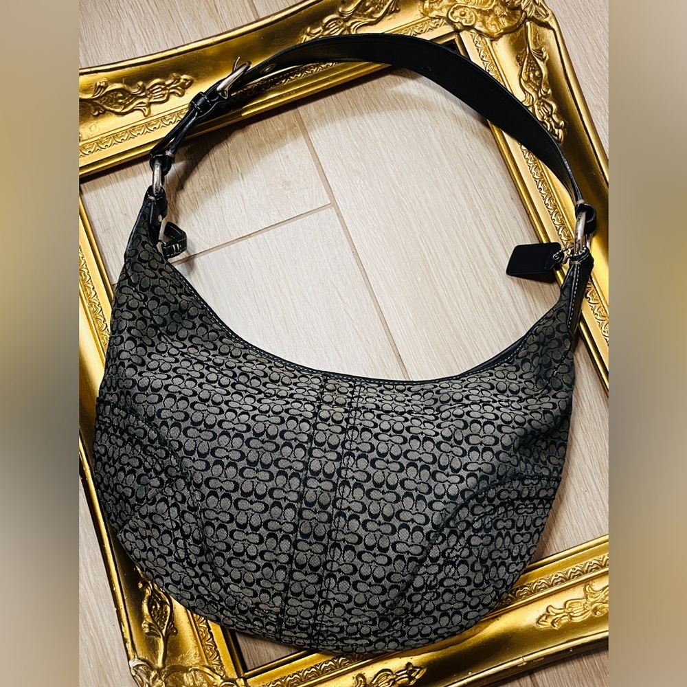 Coach Black signature C vintage Y2K Hobo Bag